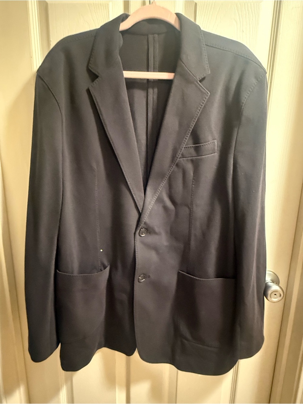 NWT men’s QUINCE Cotton Piqué Knit Blazer Black XL